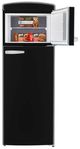 Unique® Appliances Classic Retro 22'' 7.5 Cu. Ft. Matte Black Top Freezer Refrigerator-4