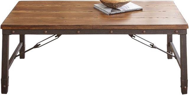 Steve Silver Co. Ashford Antique Honey Cocktail Table with Brown Base-0