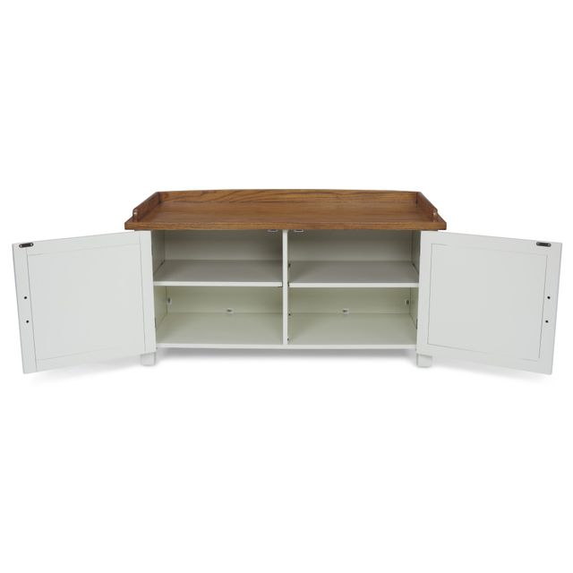 homestyles® Portsmouth Off-White Storage Bench-1