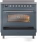 Ilve® Nostalgie II Series 36" Blue Grey Pro Style Induction Range-4