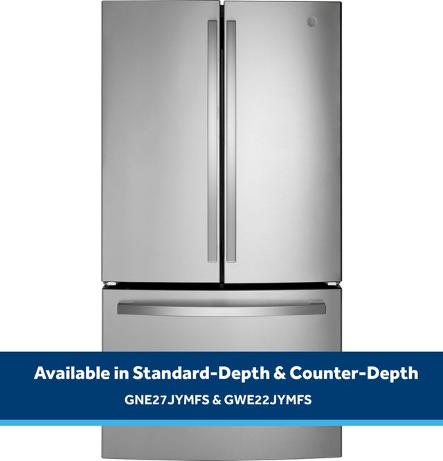 GE® 36" 21.9 Cu. Ft. Fingerprint Resistant Stainless Steel Counter Depth French Door Refrigerator-3