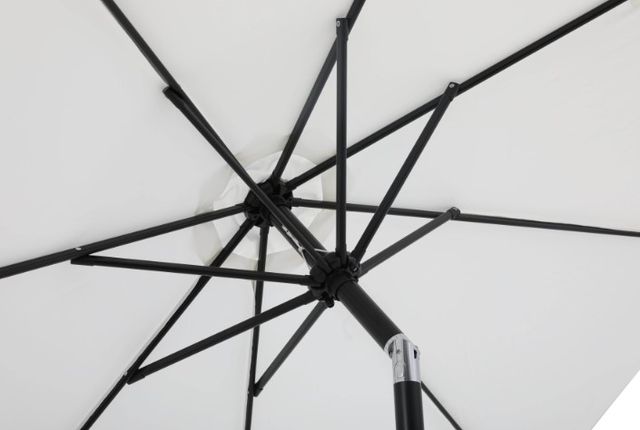 Meridian Furniture Fiji Matte Black/White Aluminum Outdoor Patio Umbrella-4
