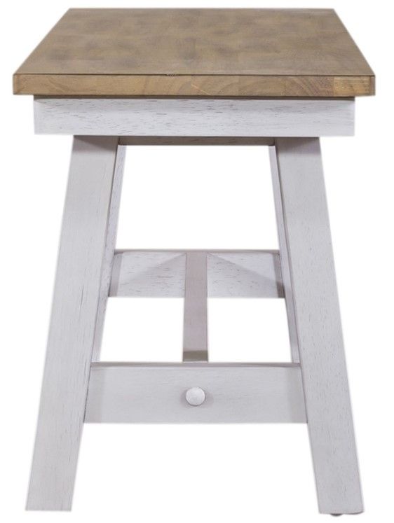 Liberty Furniture Lindsey Farm Sandstone/Weathered White Bench-3