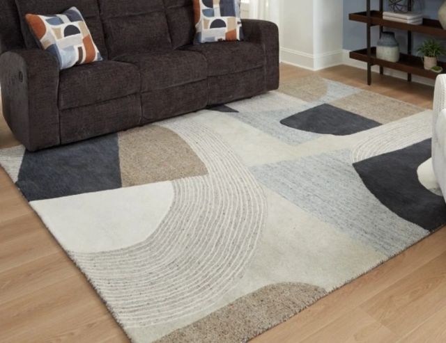 Signature Design by Ashley® Edrickhill Cream/Grayish Teal/Taupe 5'x7' Area Rug-3