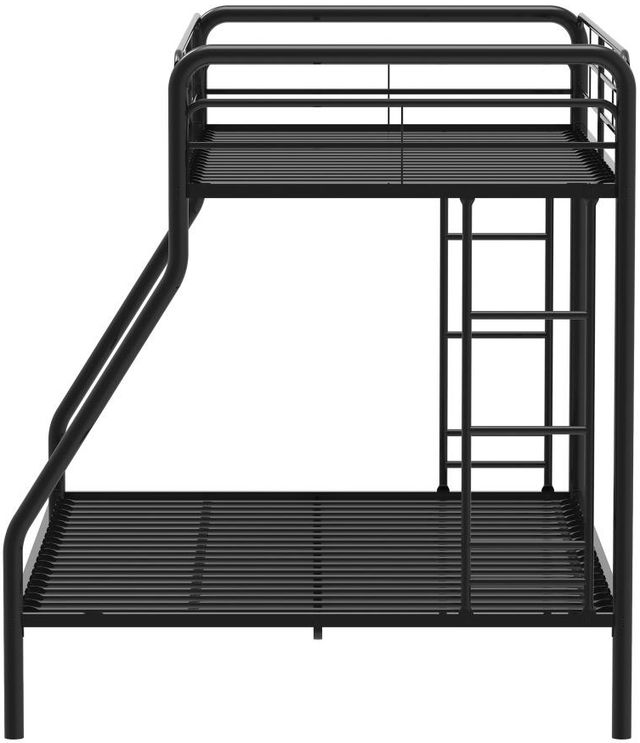 Coaster® Carson Glossy Black Metal Twin Over Full Bunk Bed-2
