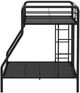 Coaster® Carson Glossy Black Metal Twin Over Full Bunk Bed-2