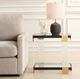 Uttermost® Bendena Glass Top Side Table with Brass Base-1