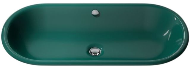 Kohler Iron Plains® Teal 33" Oval Drop-In/Undermount/Vessel Bathroom Sink-4