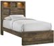 Elements International Bailey Music Walnut Twin Bed-0