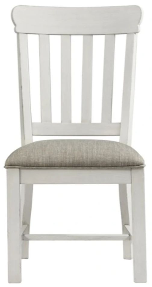 Intercon Drake French Oak/Rustic Gray Slat Back Dining Side Chair-2