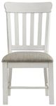 Intercon Drake French Oak/Rustic Gray Slat Back Dining Side Chair-2