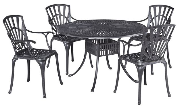 homestyles® Grenada 5-Piece Charcoal Outdoor Dining Set -0