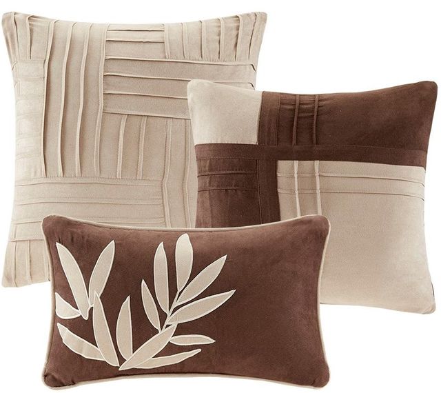 Olliix by Madison Park 7 Piece Beige Full Dune Comforter Set-2