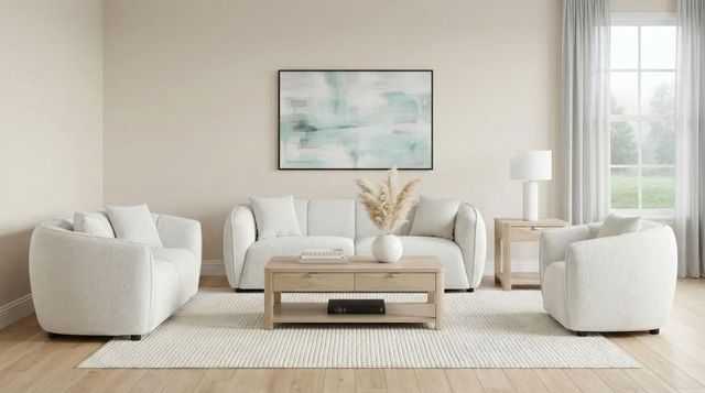 Coaster® Aleisha 3-Piece Sand Fabric Upholstered Sofa Set-1