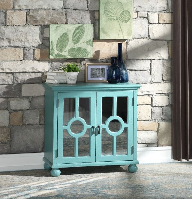 Homelegance® Polly Antique Aqua Accent Chest with Mirror-1