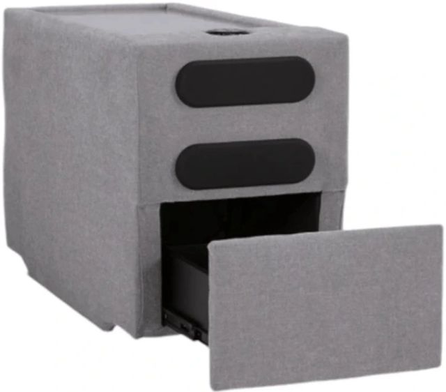 Signature Design by Ashley® Modmax 3-Piece Granite Small Spaced Sectional with Audio Console-3