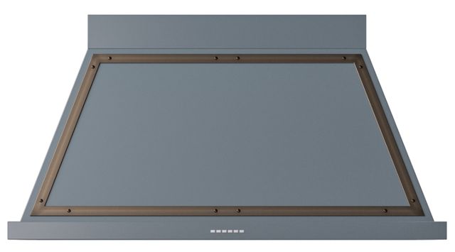 Ilve® Nostalgie II Noblesse 48'' Blue Gray Wall Mounted Range Hood with Burnished Trim-0