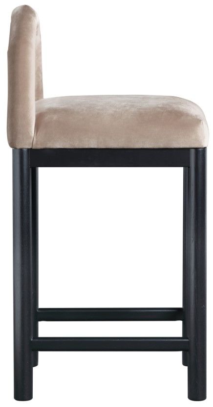 Meridian Furniture Conrad Black/Taupe Upholstered Counter Stool-2
