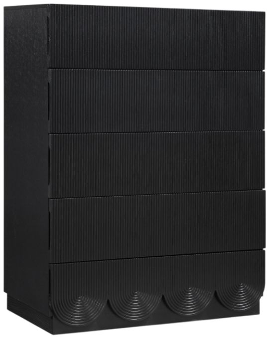 Meridian Furniture Scallop Black Chest-0