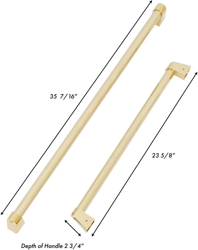 ZLINE Autograph Edition 30" Polished Gold Refrigerator Handles-1