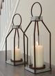 Signature Design by Ashley® Diedrick Gray/Black Lantern Set-2