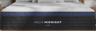 The popular Helix Midnight Lux 13.5-inch Hybrid Mattress, featuring a balanced medium feel and upgraded pillow top. The popular Helix Midnight Lux 13.5-inch Hybrid Mattress, featuring a balanced medium feel and upgraded pillow top.