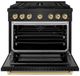 ZLINE Autograph Edition 36" Black Stainless Steel Pro Style Gas Range-1