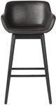 Four Hands Hannah Sonoma Black Swivel Bar Stool-1