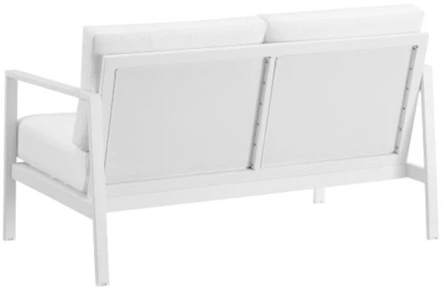 Linon Alora White Aluminum/Fabric Outdoor Loveseat-4