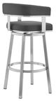 Armen Living Lorin Gray 26" Swivel Counter Stool-2