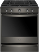 Whirlpool® 30" Fingerprint Resistant Black Stainless Steel Smart Slide-In Gas Range-0