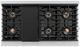 ZLINE Autograph Edition Paramount 48" 6.7 Cu. Ft. Satin Stainless Steel Gas Range with 8 Burner DuoPro™ Cooktop and Dual Ovens with Black Matte Doors and Polished Gold Accents-2