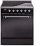 Ilve® Nostalgie II Series 30" Glossy Black Pro Style Induction Range-0