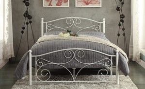 Mazin Furniture Pallina White Full Bed-3