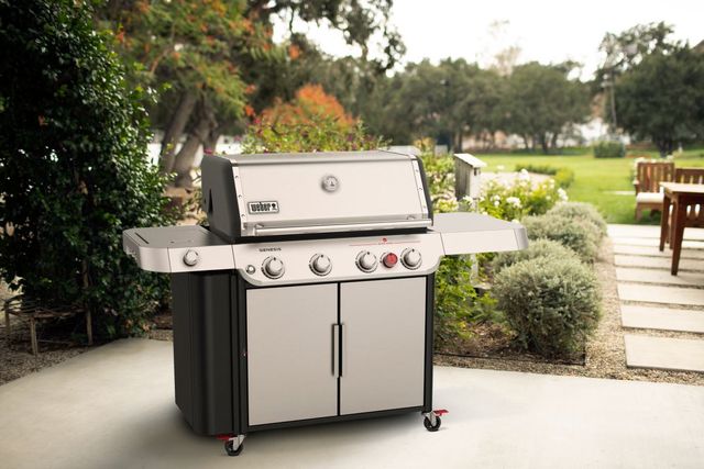 Weber® Genesis 4-Burner Stainless Steel Freestanding Liquid Propane Gas Grill-9