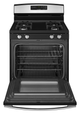 Amana® 30" Black on Stainless Free Standing Gas Range-1