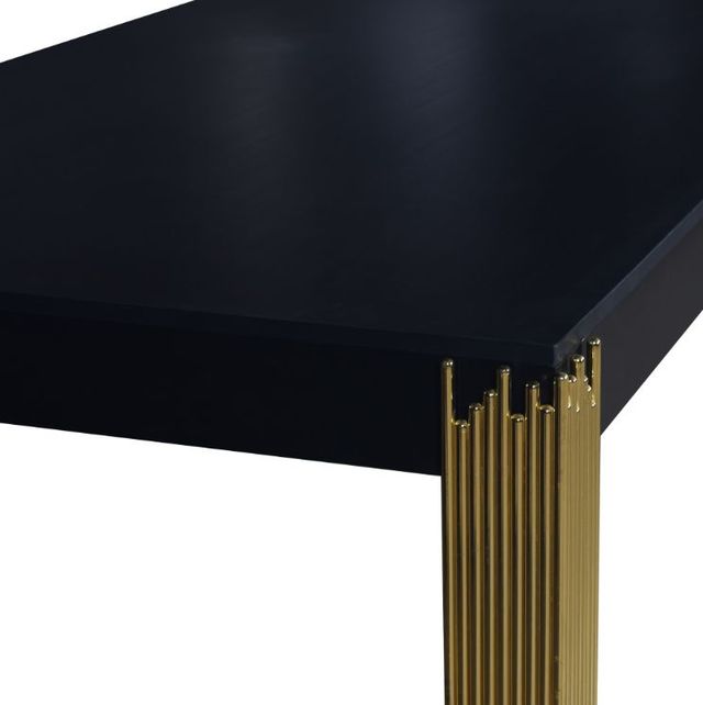 New Classic® Home Furnishings Empire Black Dining Table with Gold Base-4