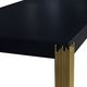 New Classic® Home Furnishings Empire Black Dining Table with Gold Base-4