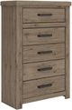 Signature Design by Ashley® Oliandon Light Brown 5-Drawer Chest-0