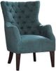 Olliix by Madison Park Teal Hannah Button Tufted Wing Chair-0