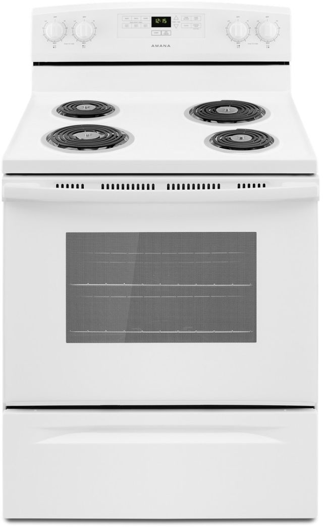 Amana® 30" White Freestanding Electric Range