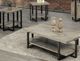 Titus Furniture T5045 Gray Coffee Table with Flat Black Frame-1