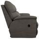 La-Z-Boy® Trouper Gray Leather Manual Reclining Loveseat-3