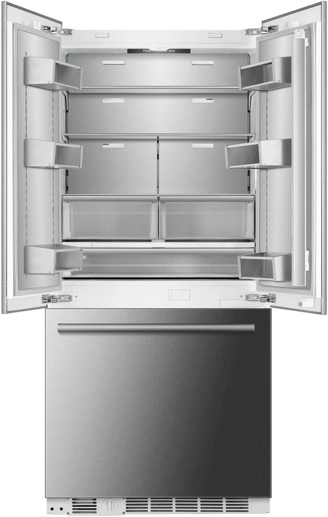 FORNO® Rivestito 36" 15.5 Cu.Ft. Stainless Steel Built-In French Door Refrigerator-1