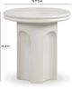 TOV Furniture Cassandra Ivory Concrete Indoor/Outdoor Side Table-2