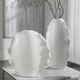 Uttermost® Ruffled Feathers 2-Piece Matte White Vase Set-1