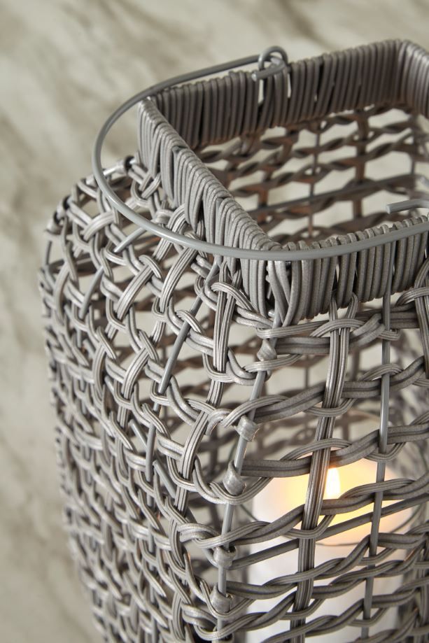 Signature Design by Ashley® Evonne Antique Gray 14" Lantern-3