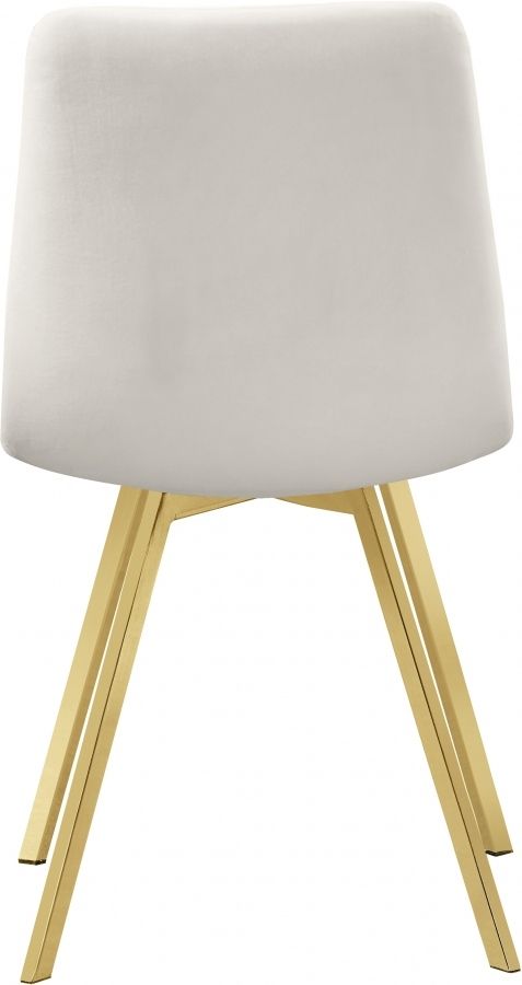 Meridian Furniture Annie Cream/Gold Dining Chair-3
