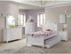Elements International Alana White Lacquer Twin Platform Youth Bed with Storage Trundle-1