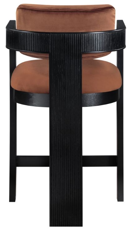 Meridian Furniture Sacha Cognac Upholstered Counter Stool-3